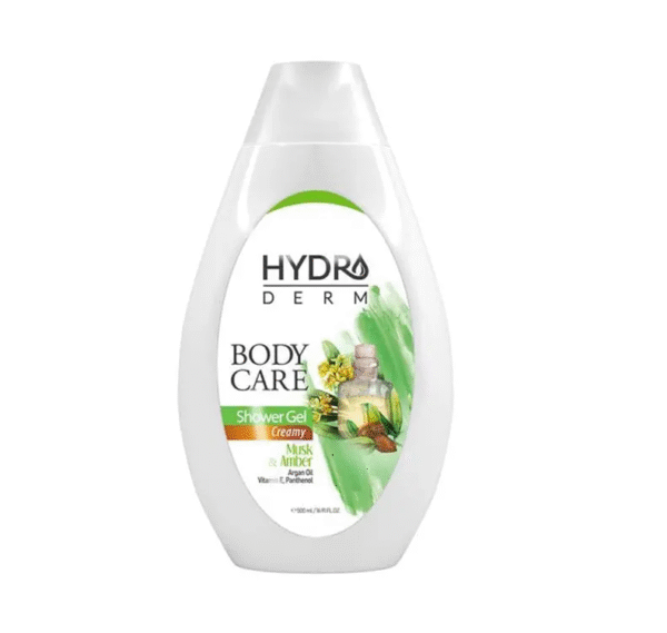 شامپو بدن کرمی هیدرودرم با رایحه مشک و عنبر حجم 500 میلی لیتر