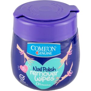 دستمال مرطوب لاک پاک کن قوطی کامان بسته 45 عددی